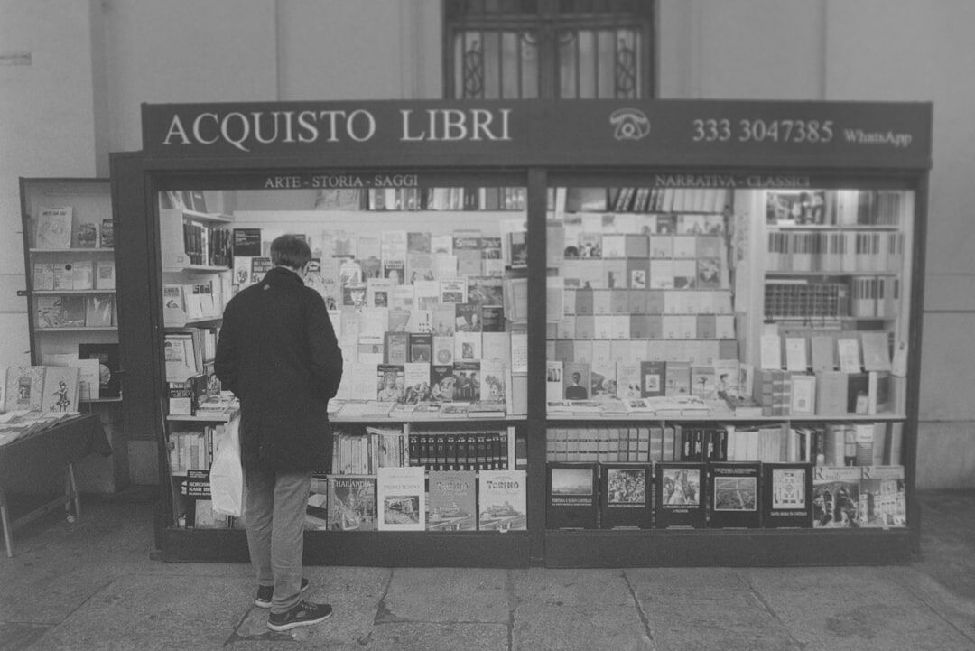 books in bookstore window