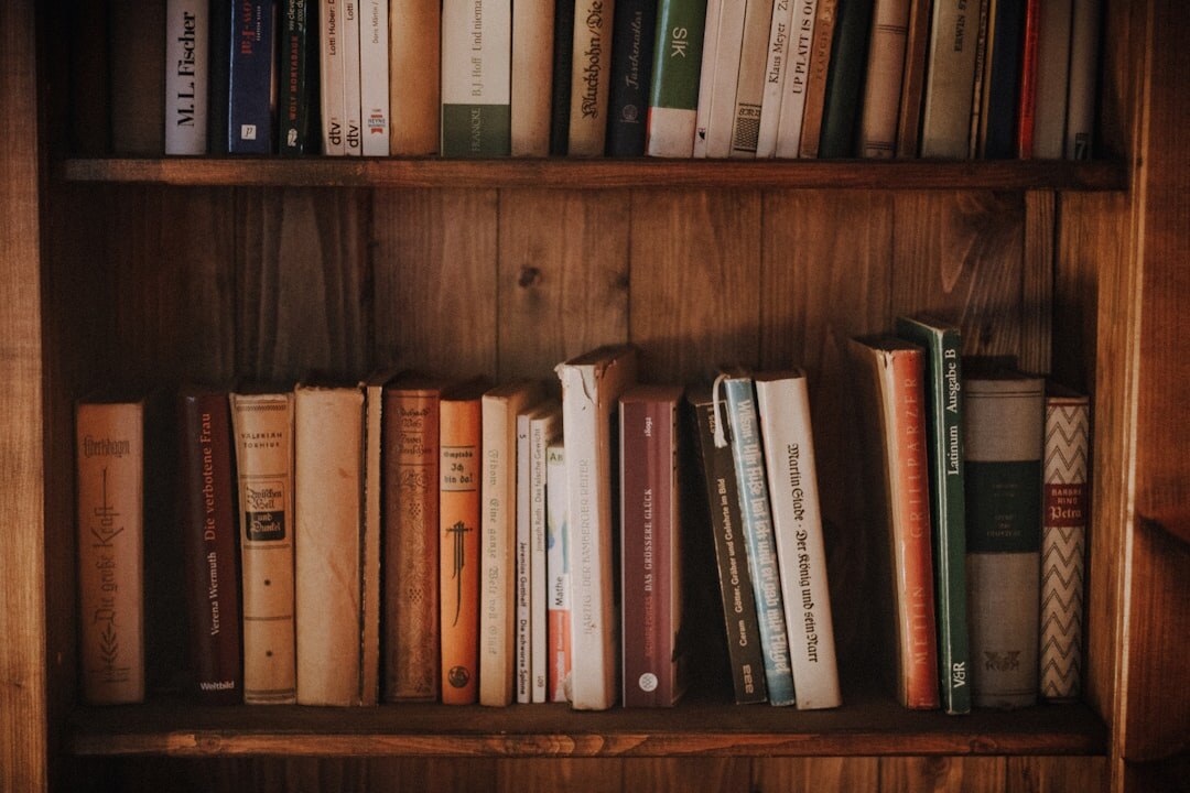 bookshelf with novels