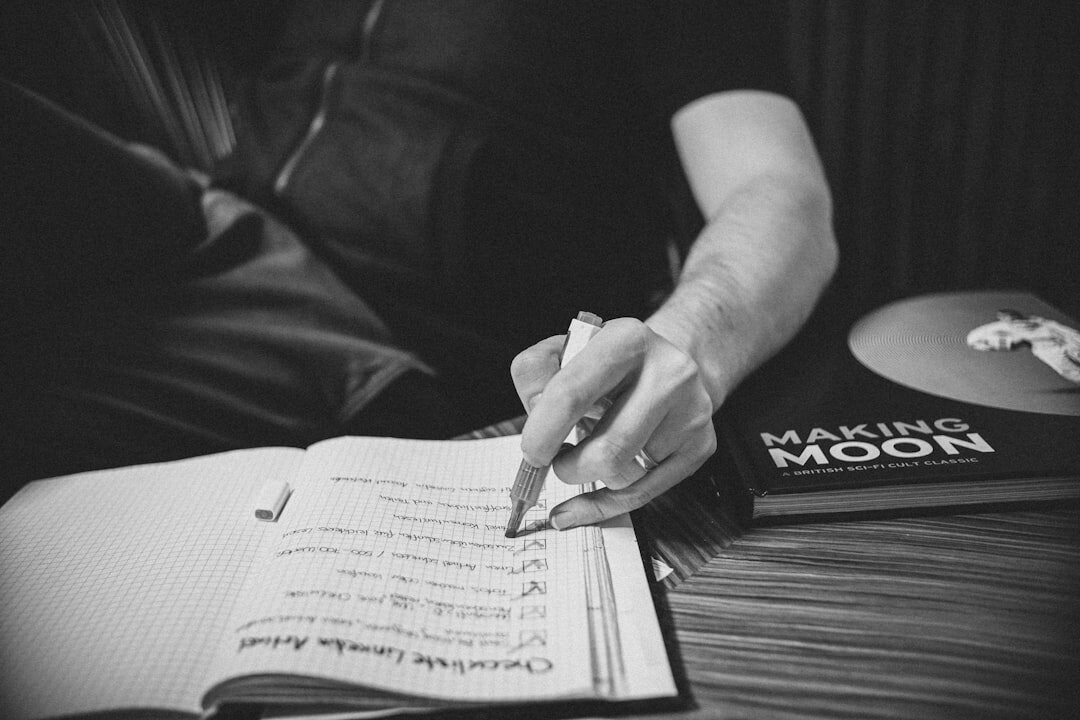female author signing book